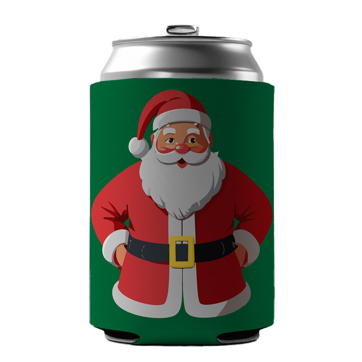 Santa Claus Christmas Can Cooler Beer Soda Drink Insulated Holder Sleeve Hugger