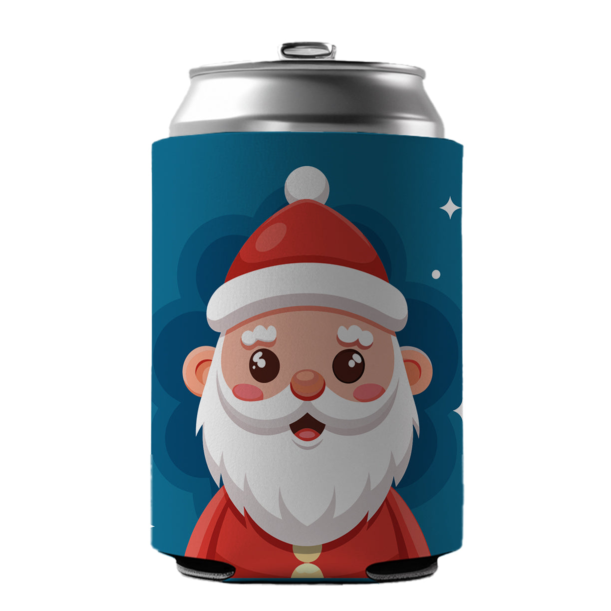 Santa Cute Xmas Christmas Can Cooler Beer Soda Drink Insulated Holder Sleeve Hugger