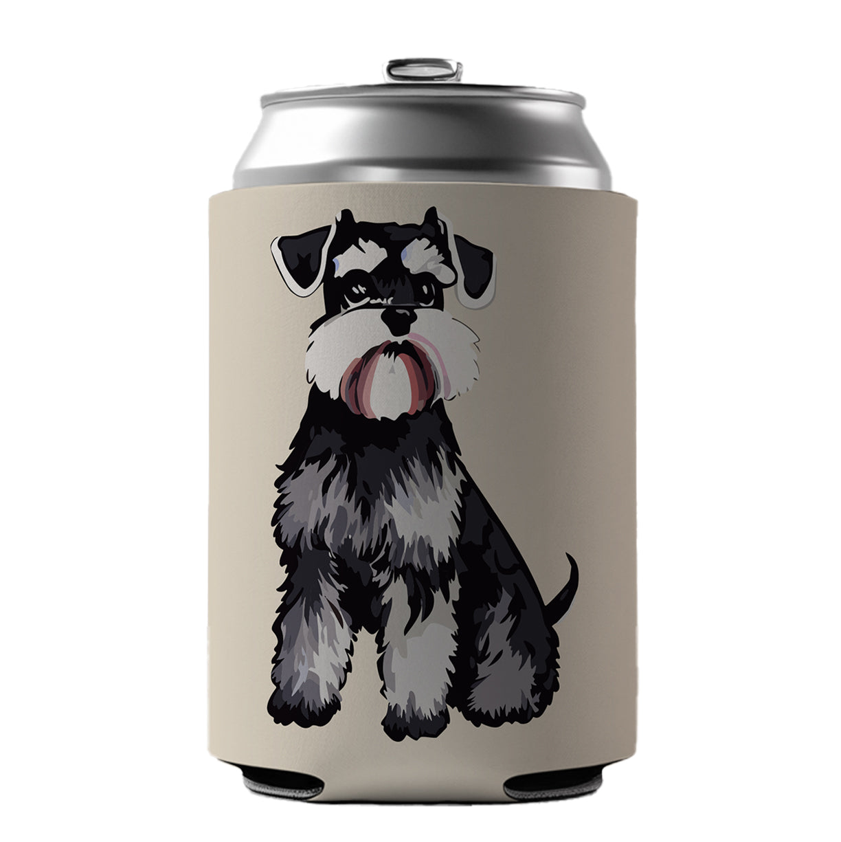 Schnauzer Dog Watercolor Can Cooler Beer Soda Drink Insulated Holder Sleeve Hugger