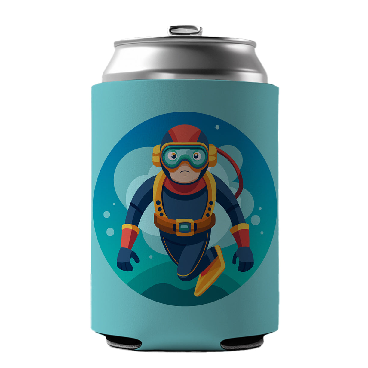 Scuba Diver Diving Can Cooler Beer Soda Drink Insulated Holder Sleeve Hugger