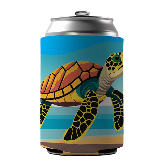 Sea Turtle Swimming Can Cooler Beer Soda Drink Insulated Holder Sleeve Hugger