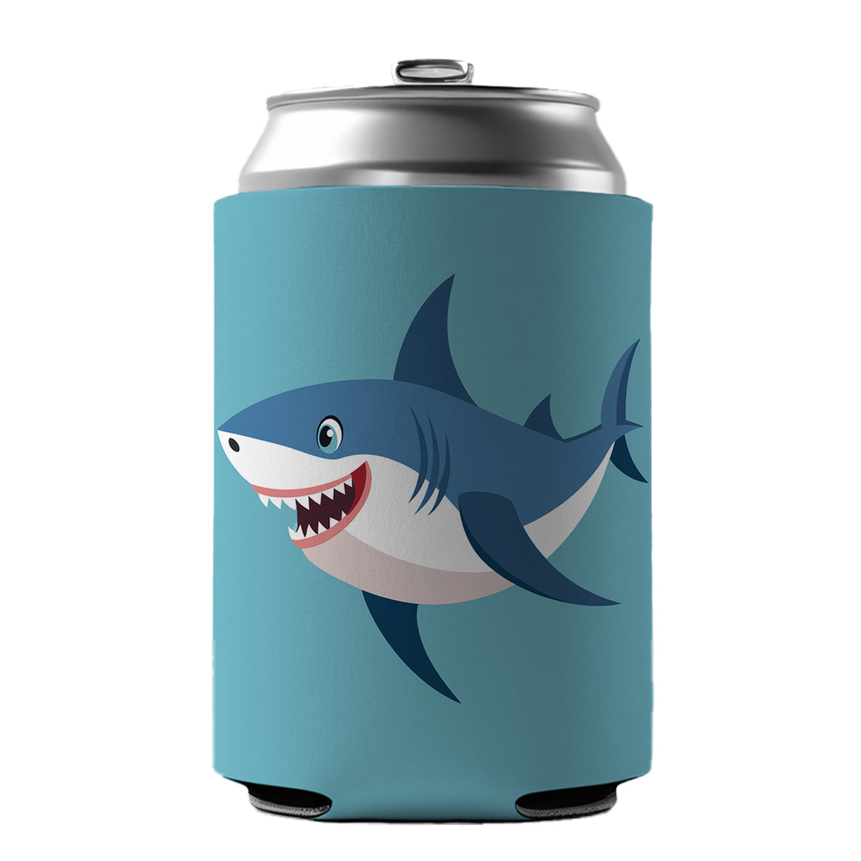 Shark Smiling Can Cooler Beer Soda Drink Insulated Holder Sleeve Hugger