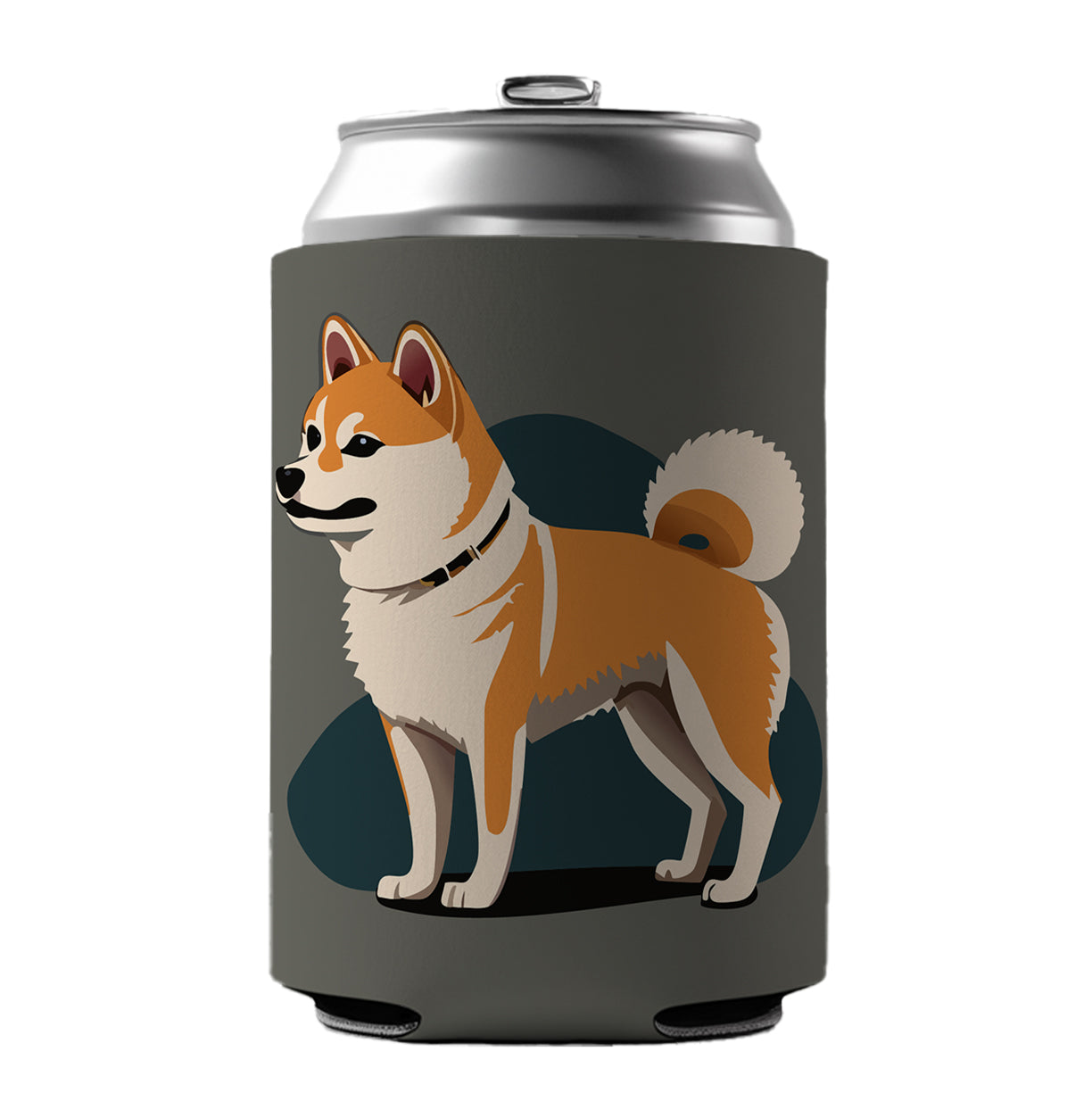 Shiba Inu Dog Standing Can Cooler Beer Soda Drink Insulated Holder Sleeve Hugger