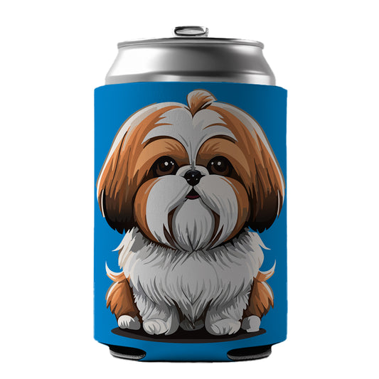 Shih Tzu Dog Adorable Can Cooler Beer Soda Drink Insulated Holder Sleeve Hugger