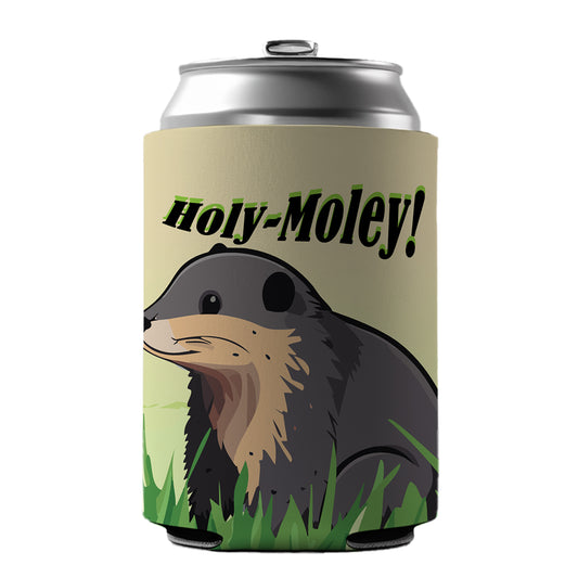 Shrew Mole Holy Moley Funny Animal Can Cooler Beer Soda Drink Insulated Holder Sleeve Hugger