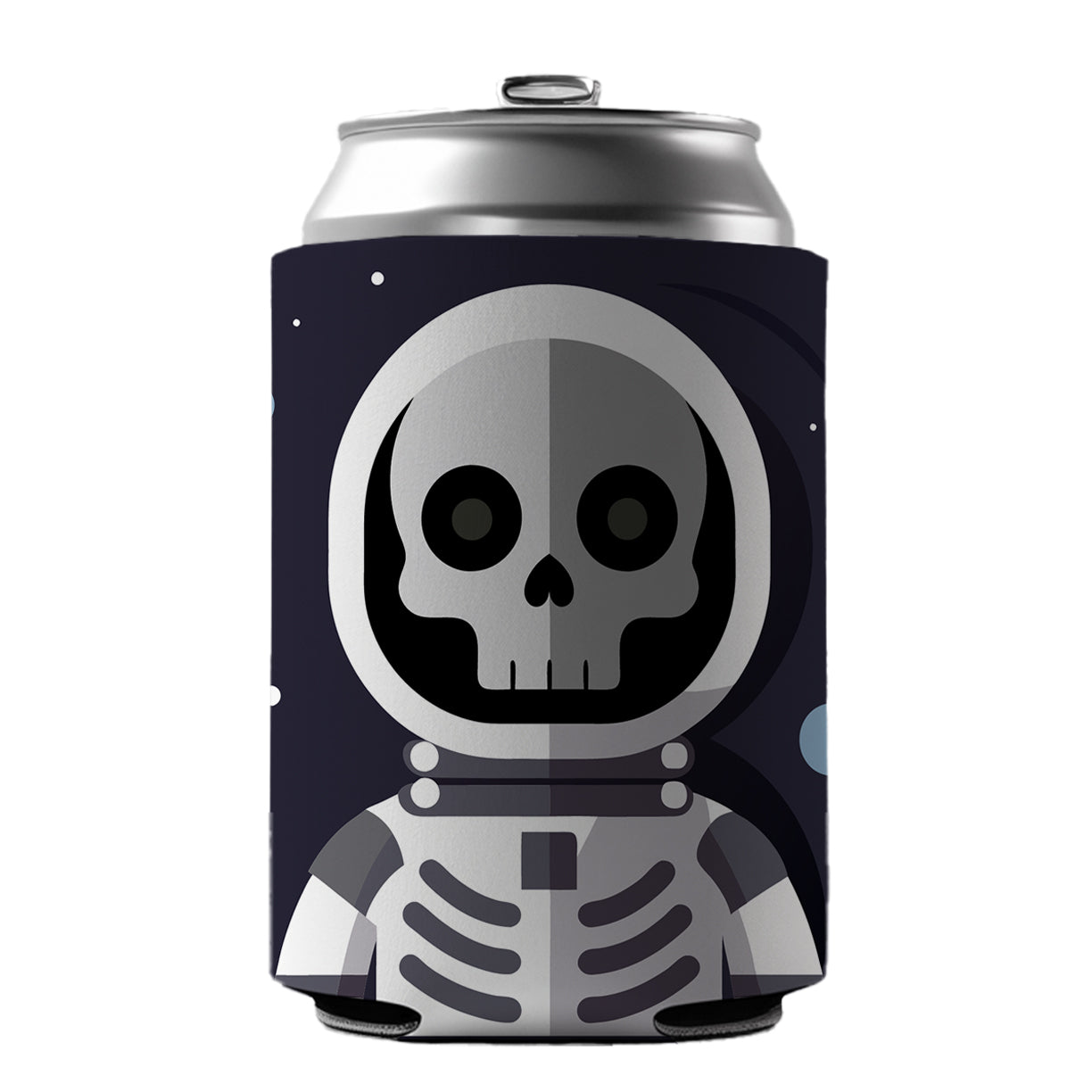 Skeleton in Space Suit Astronaut Can Cooler Beer Soda Drink Insulated Holder Sleeve Hugger