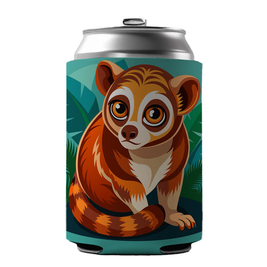 Slow Loris Cute Can Cooler Beer Soda Drink Insulated Holder Sleeve Hugger