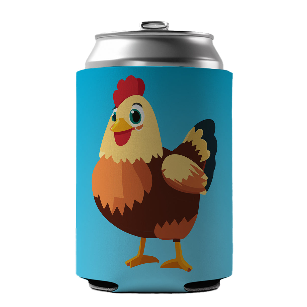 Standing Rooster Happy Can Cooler Beer Soda Drink Insulated Holder Sleeve Hugger