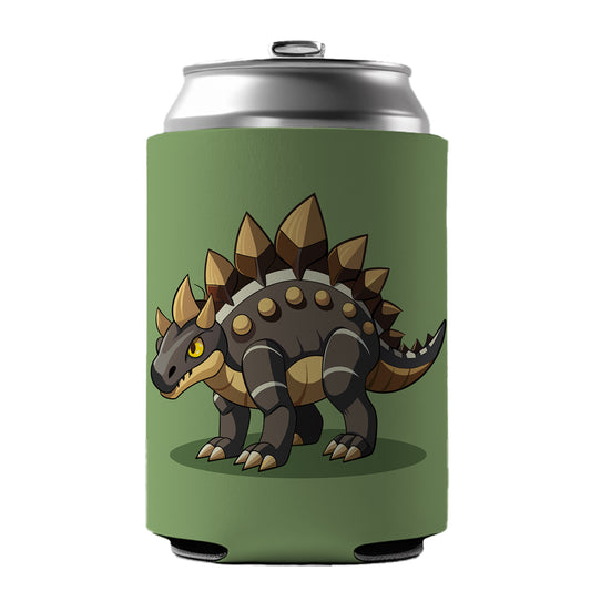 Stegosaurus Armored Dinosaur Can Cooler Beer Soda Drink Insulated Holder Sleeve Hugger
