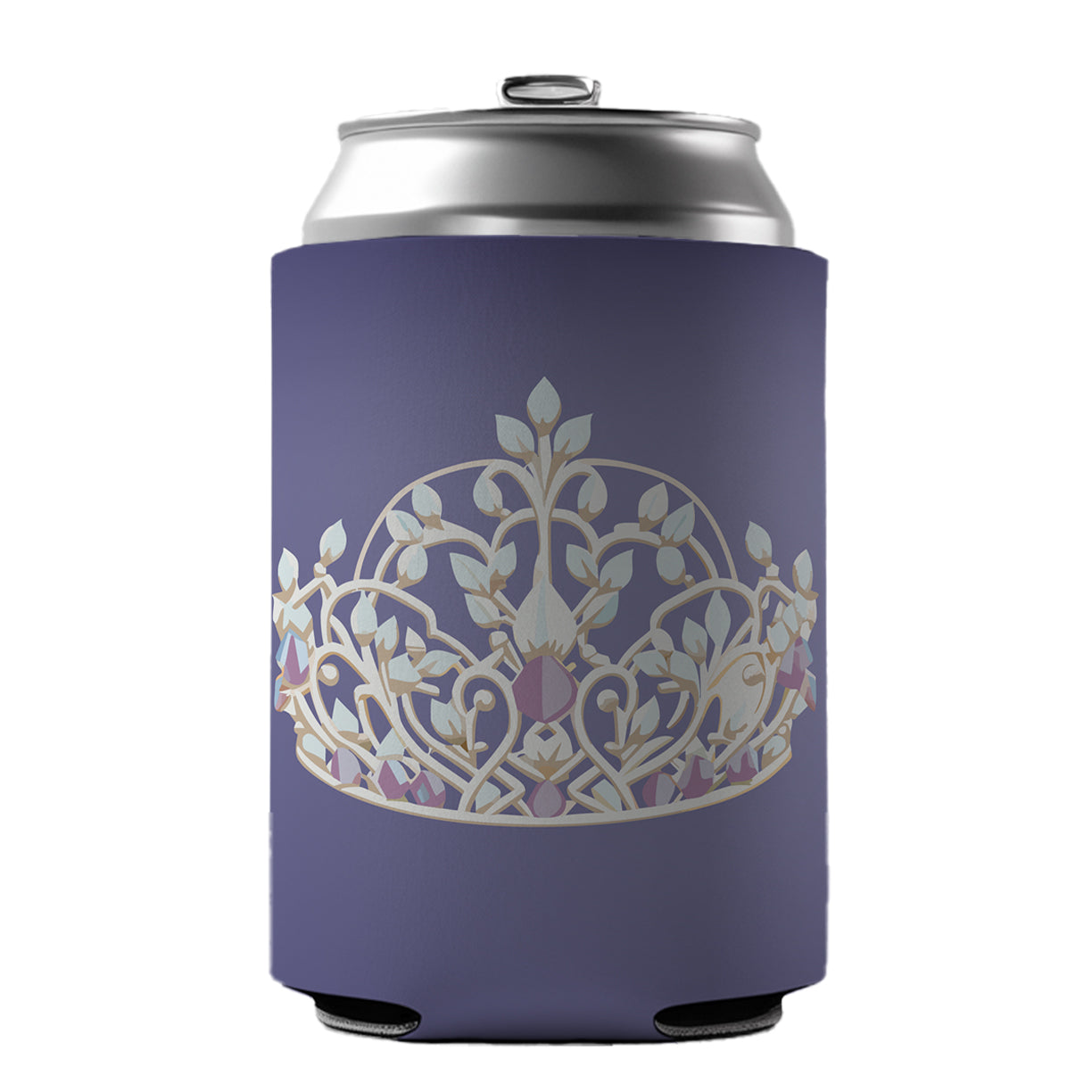 Tiara Princess Queen Royalty Can Cooler Beer Soda Drink Insulated Holder Sleeve Hugger