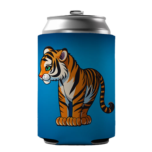 Tiger Cute Standing Can Cooler Beer Soda Drink Insulated Holder Sleeve Hugger