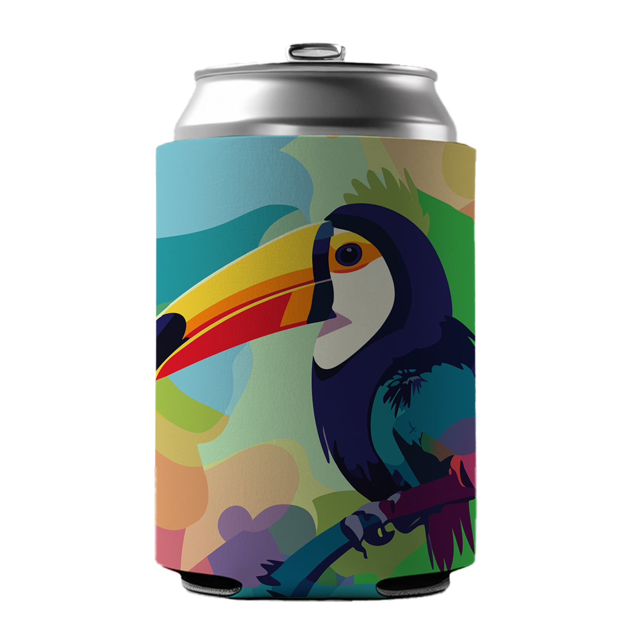 Toucan Tucan Tropical Bird Can Cooler Beer Soda Drink Insulated Holder Sleeve Hugger