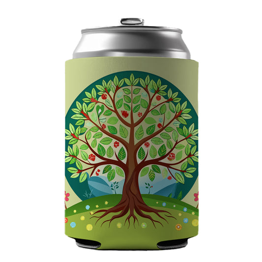 Tree of Life Colorful Can Cooler Beer Soda Drink Insulated Holder Sleeve Hugger