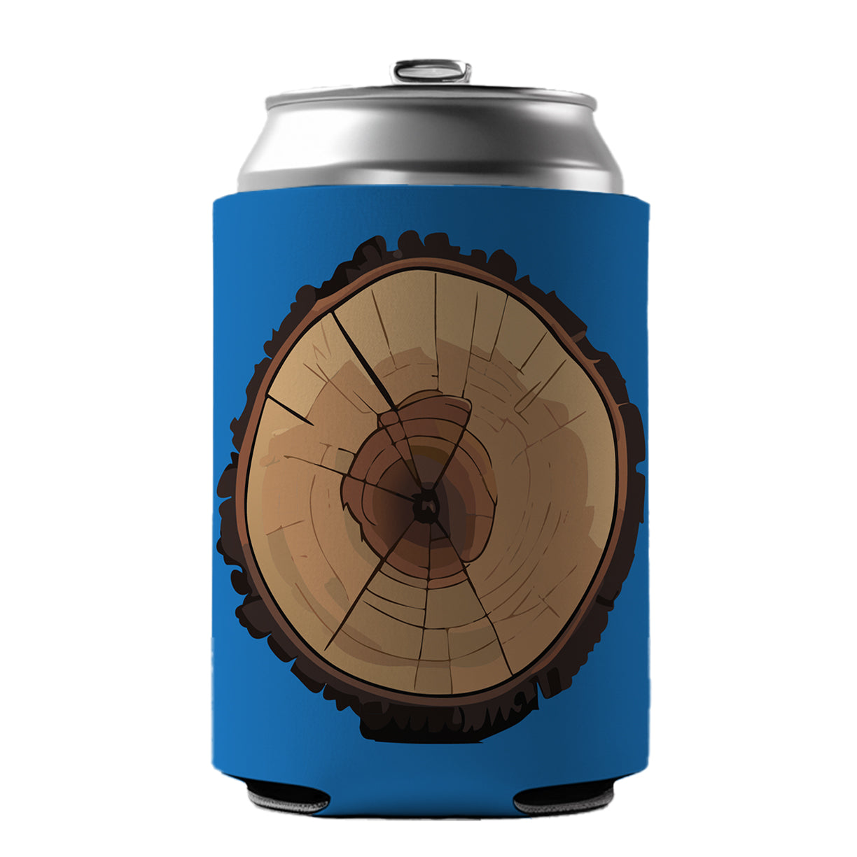 Tree Ring Slice Can Cooler Beer Soda Drink Insulated Holder Sleeve Hugger