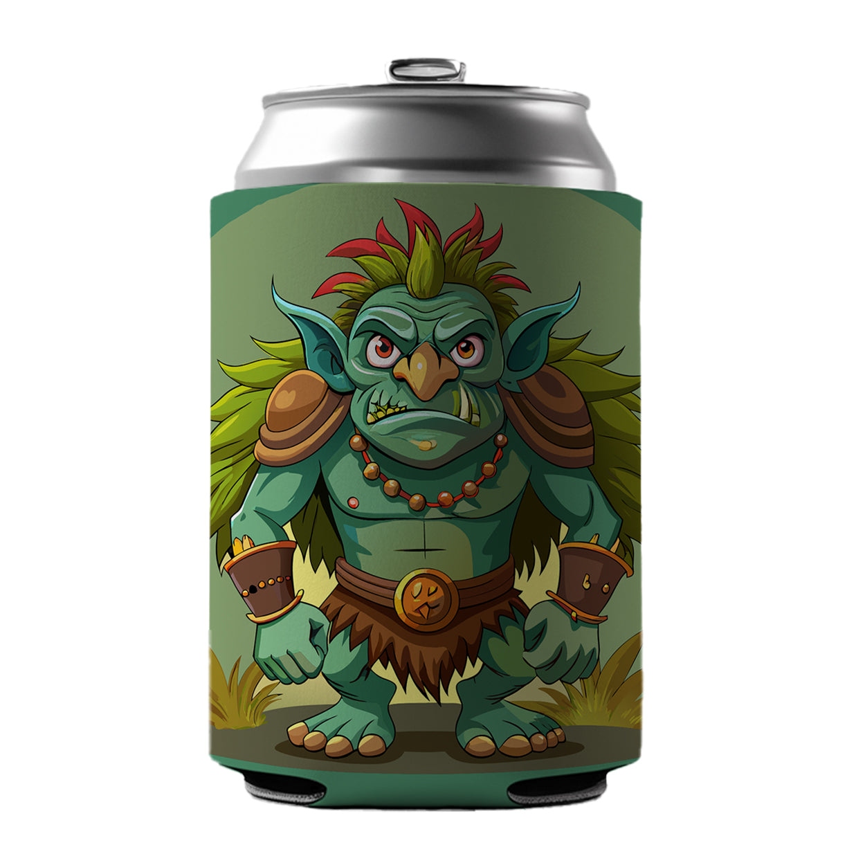 Troll Ogre Ugly Can Cooler Beer Soda Drink Insulated Holder Sleeve Hugger