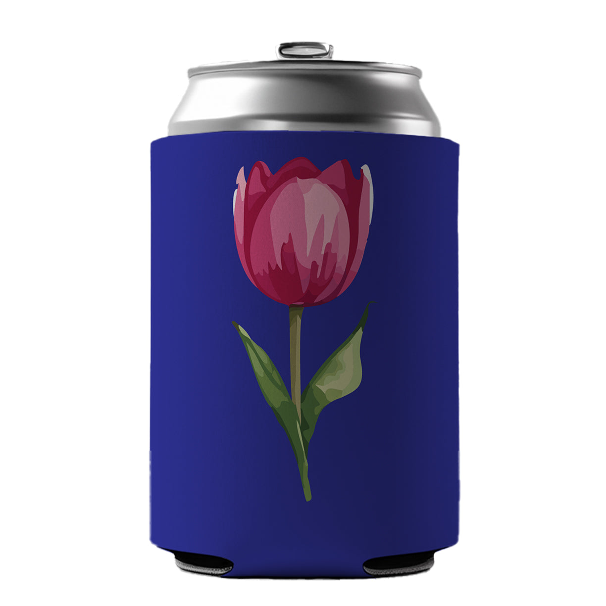 Tulip Flower Pink Watercolor Can Cooler Beer Soda Drink Insulated Holder Sleeve Hugger