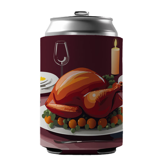 Turkey Thanksgiving Can Cooler Beer Soda Drink Insulated Holder Sleeve Hugger