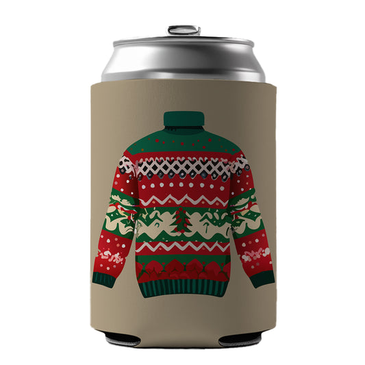 Ugly Christmas Sweater Can Cooler Beer Soda Drink Insulated Holder Sleeve Hugger