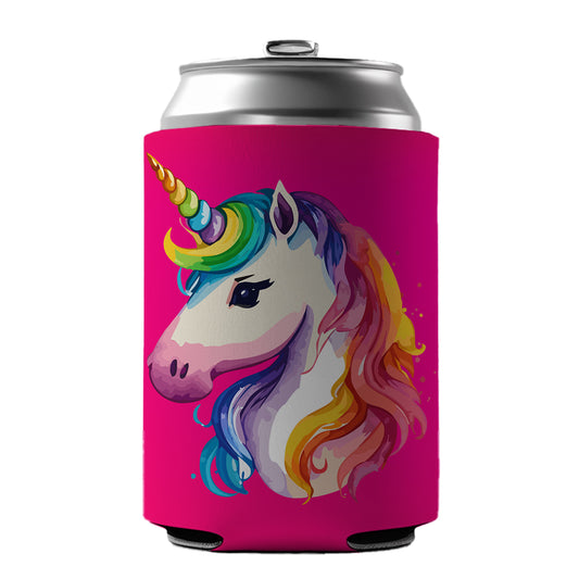 Unicorn Rainbow Hair Horn Can Cooler Beer Soda Drink Insulated Holder Sleeve Hugger