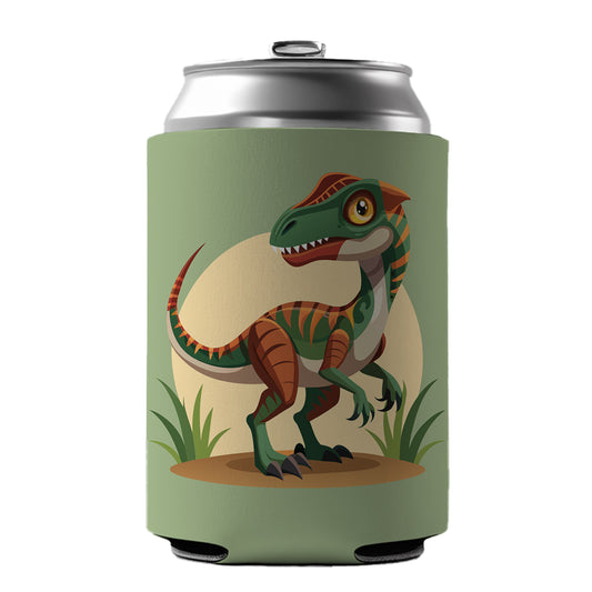 Velociraptor Dinosaur Can Cooler Beer Soda Drink Insulated Holder Sleeve Hugger