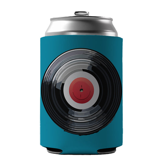 Vinyl Record Music Retro Can Cooler Beer Soda Drink Insulated Holder Sleeve Hugger
