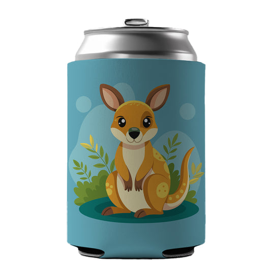 Wallaby Small Kangaroo Cute Australian Animal Can Cooler Beer Soda Drink Insulated Holder Sleeve Hugger
