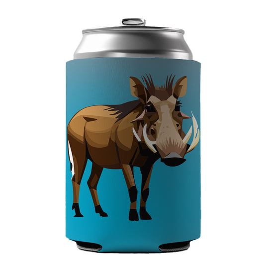 Warthog Pig Standing Can Cooler Beer Soda Drink Insulated Holder Sleeve Hugger