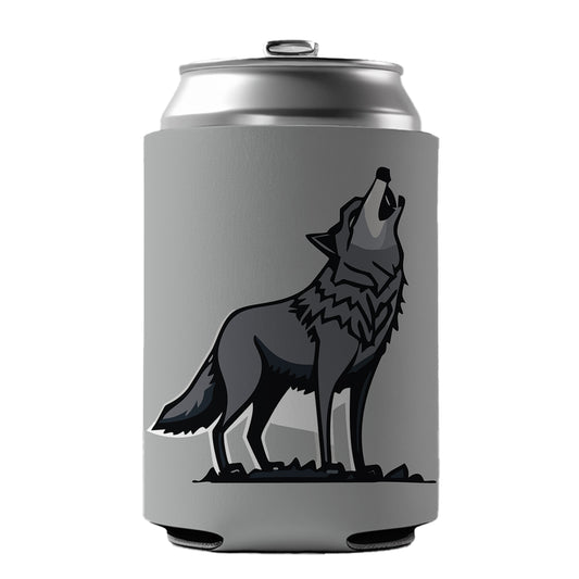 Wolf Howling Can Cooler Beer Soda Drink Insulated Holder Sleeve Hugger
