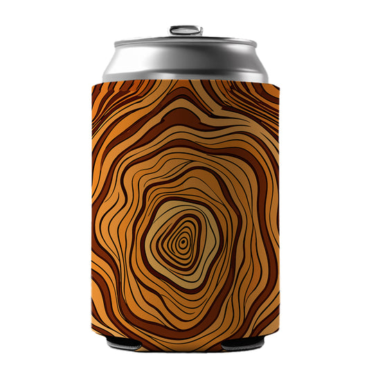 Wood Grain Tree Pattern Can Cooler Beer Soda Drink Insulated Holder Sleeve Hugger