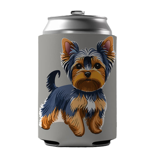 Yorkshire Terrier Dog Standing Can Cooler Beer Soda Drink Insulated Holder Sleeve Hugger