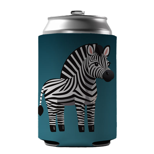 Zebra Standing Can Cooler Beer Soda Drink Insulated Holder Sleeve Hugger