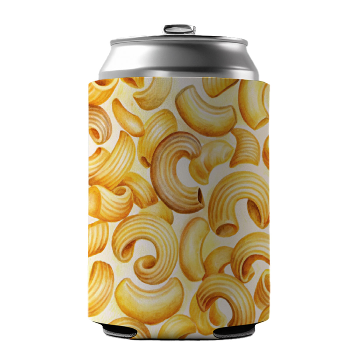 Macaroni Noodles Pasta Watercolor Can Cooler Beer Soda Drink Insulated Holder Sleeve Hugger