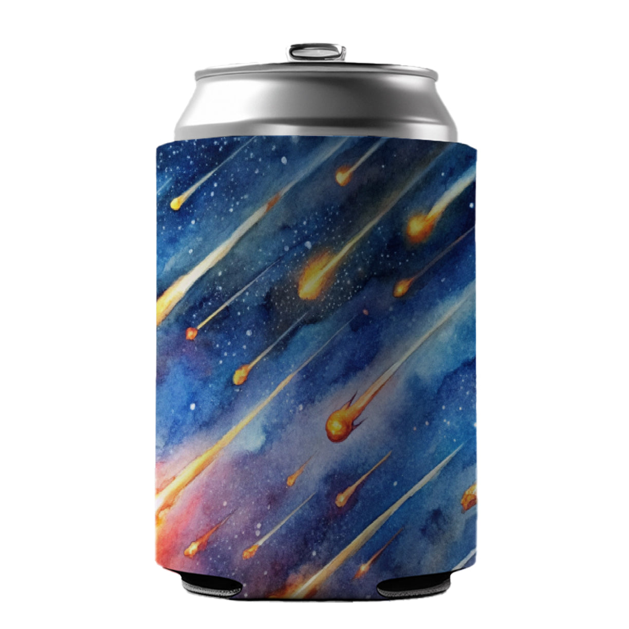 Meteors Watercolor Can Cooler Beer Soda Drink Insulated Holder Sleeve Hugger