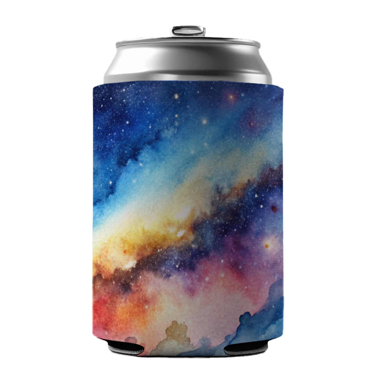 Milky Way Space Watercolor Design Stars Can Cooler Beer Soda Drink Insulated Holder Sleeve Hugger