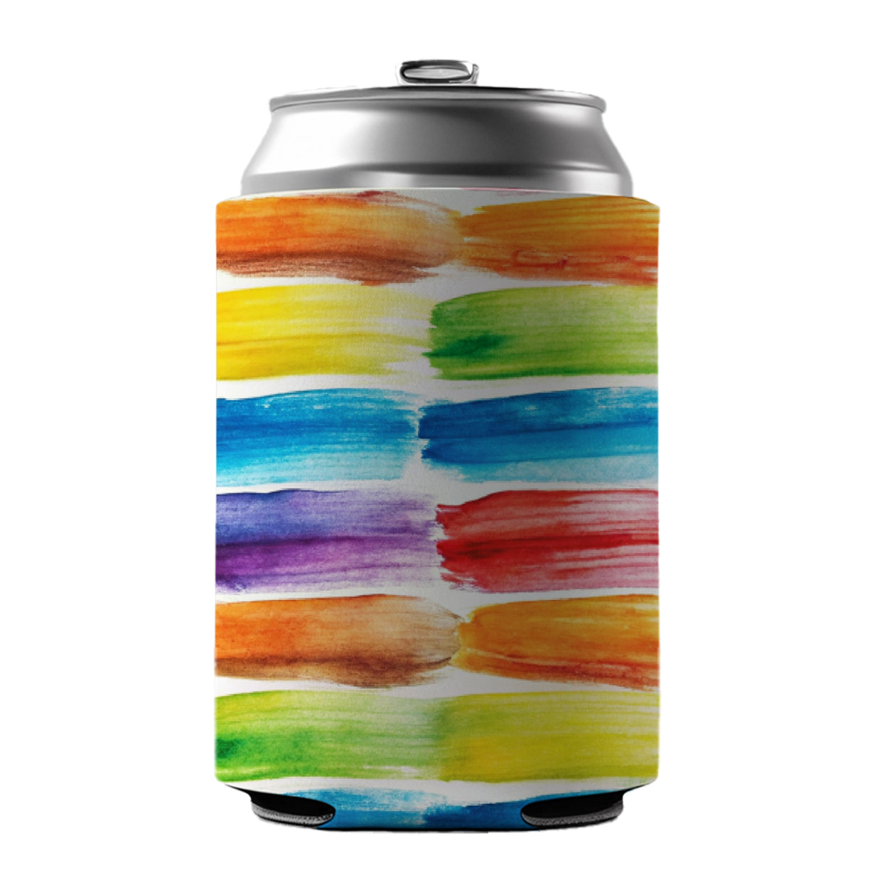 Paint Brush Strokes Watercolor Can Cooler Beer Soda Drink Insulated Holder Sleeve Hugger