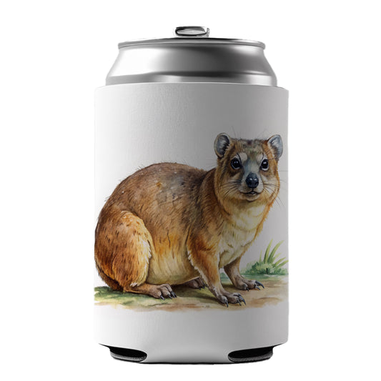 Rock Hyrax Dassie Watercolor Can Cooler Beer Soda Drink Insulated Holder Sleeve Hugger