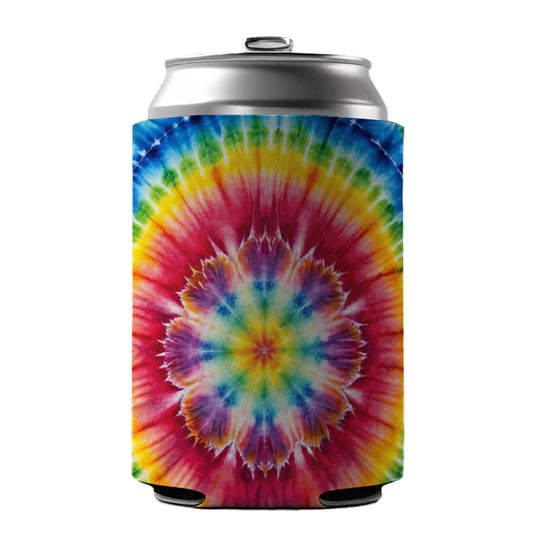 Tie Dye Pattern Watercolor Can Cooler Beer Soda Drink Insulated Holder Sleeve Hugger