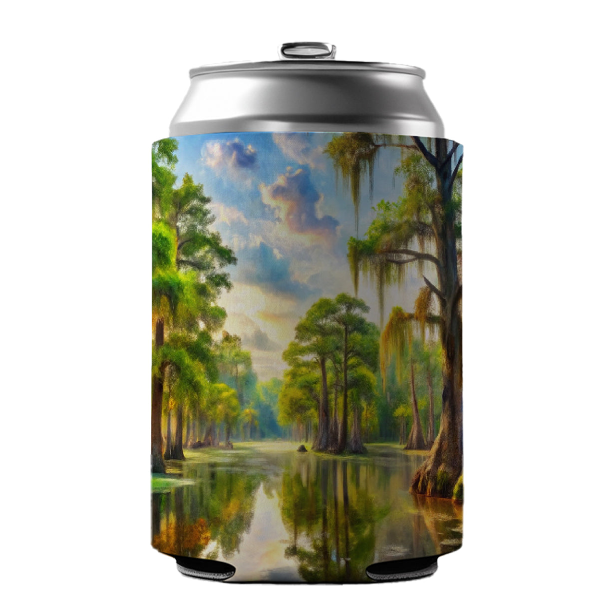 Beautiful Swamp Everglades Watercolor Can Cooler Beer Soda Drink Insulated Holder Sleeve Hugger