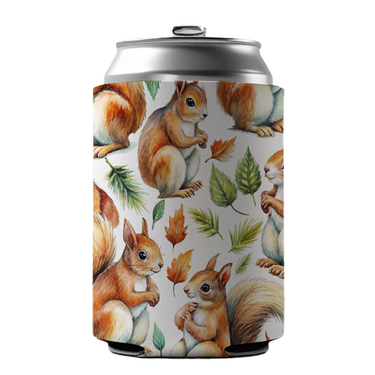 Bunch Of Squirrels Can Cooler Beer Soda Drink Insulated Holder Sleeve Hugger