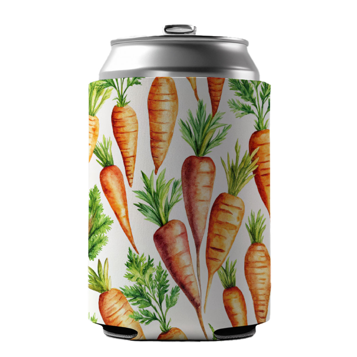 Carrots Vegetables Watercolor Can Cooler Beer Soda Drink Insulated Holder Sleeve Hugger