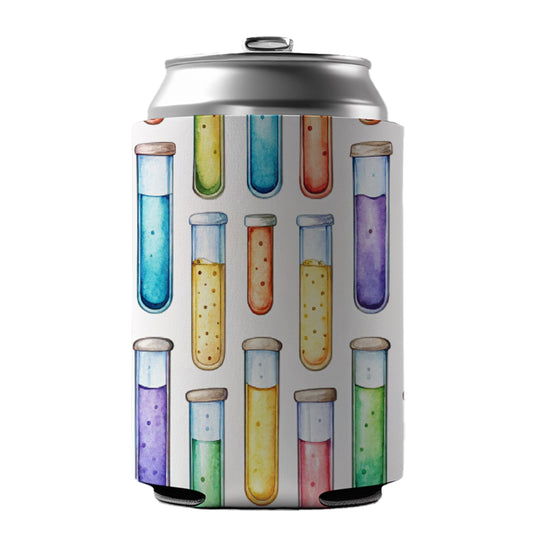 Cartoon Test Tubes Science Teacher Scientist Can Cooler Beer Soda Drink Insulated Holder Sleeve Hugger