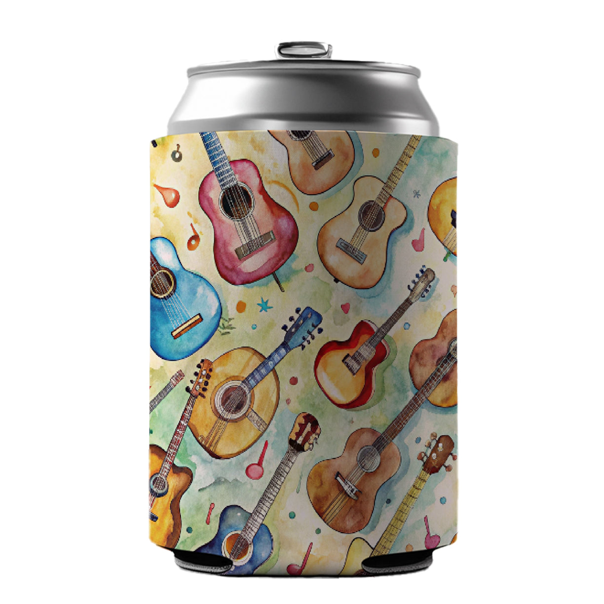 Guitars Artistic Colorful Music Can Cooler Beer Soda Drink Insulated Holder Sleeve Hugger