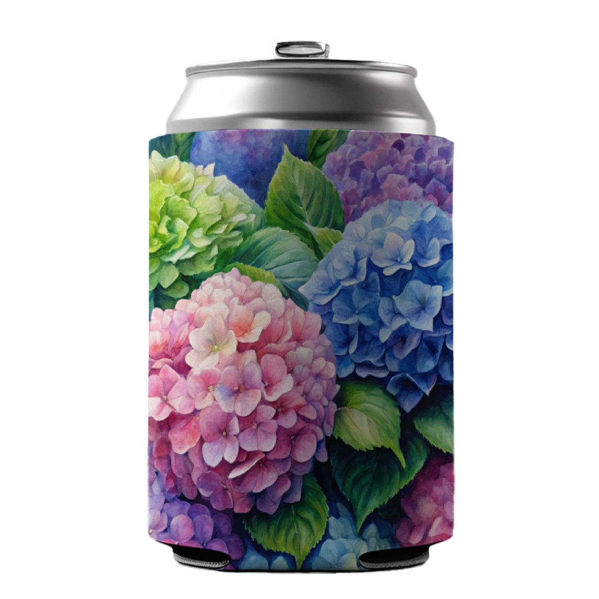 Hydrangeas Colorful Flowers Beautiful Can Cooler Beer Soda Drink Insulated Holder Sleeve Hugger