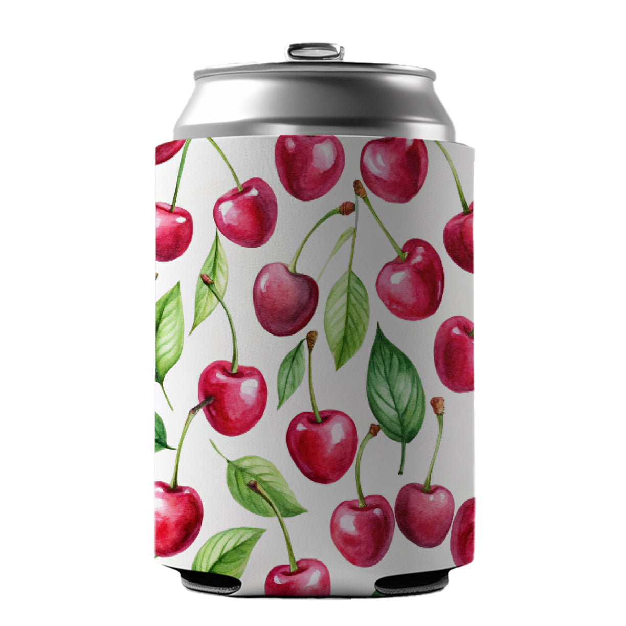 Lots Of Cherries Can Cooler Beer Soda Drink Insulated Holder Sleeve Hugger