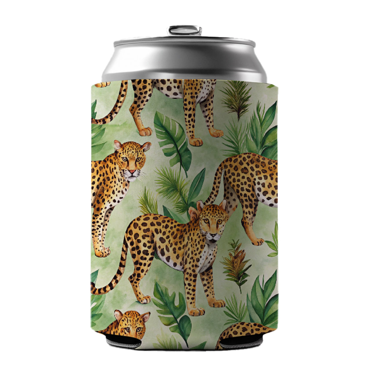 Lots Of Leopards Can Cooler Beer Soda Drink Insulated Holder Sleeve Hugger