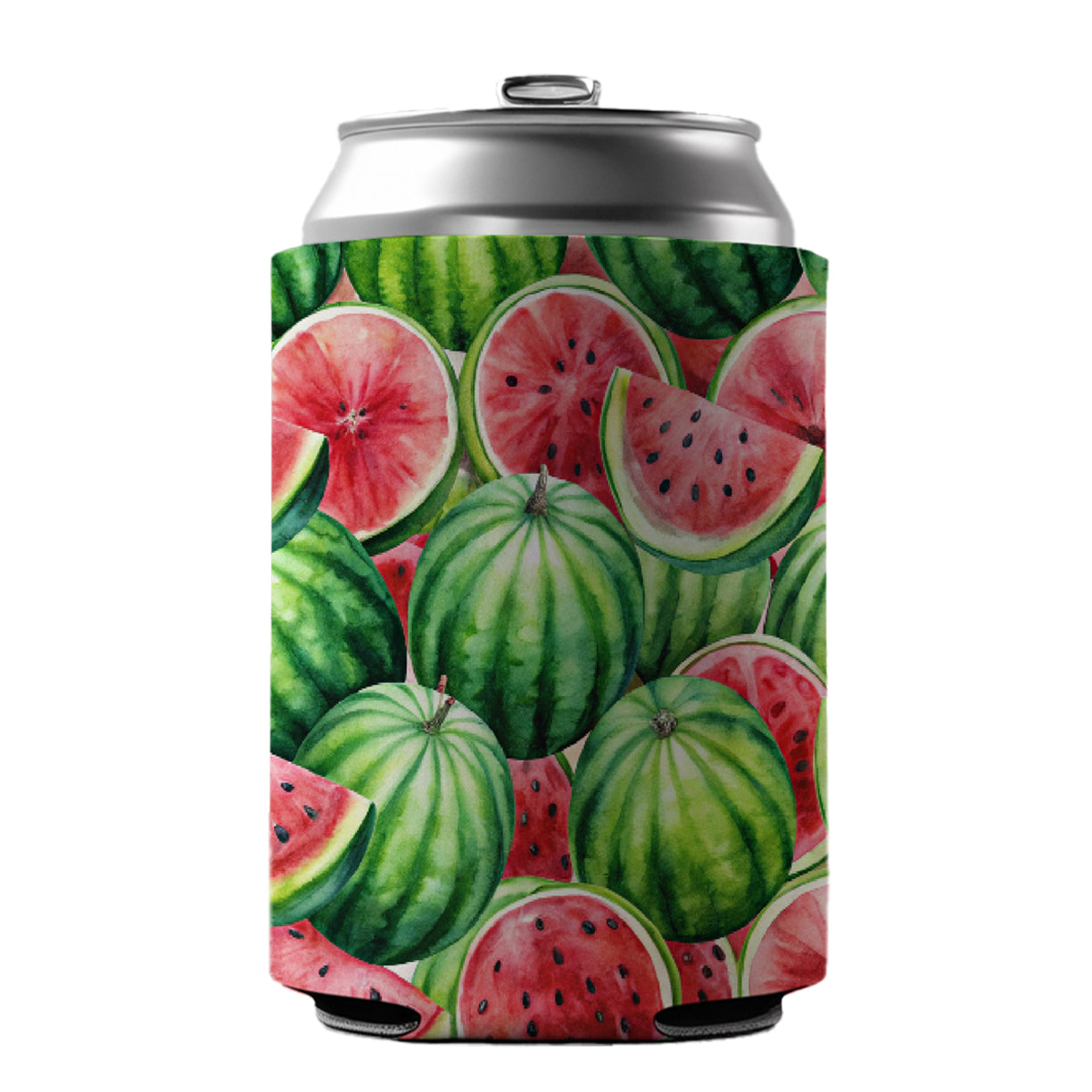 Lots Of Watermelons Can Cooler Beer Soda Drink Insulated Holder Sleeve Hugger