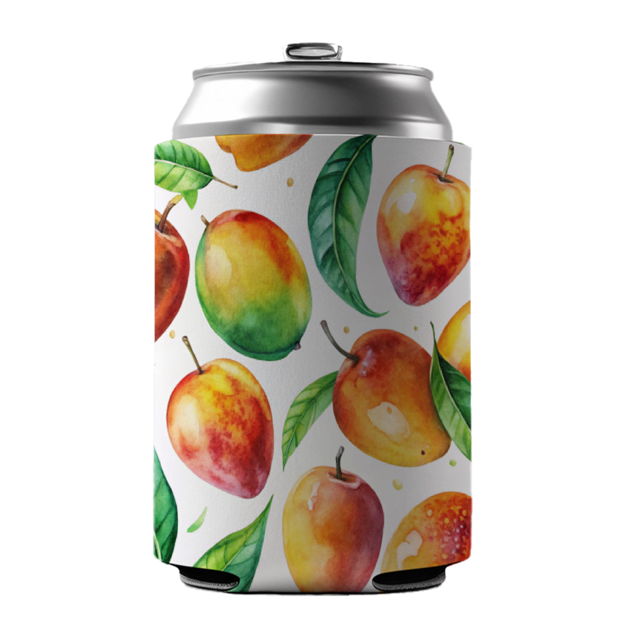 Mangos Fruit Watercolor Can Cooler Beer Soda Drink Insulated Holder Sleeve Hugger