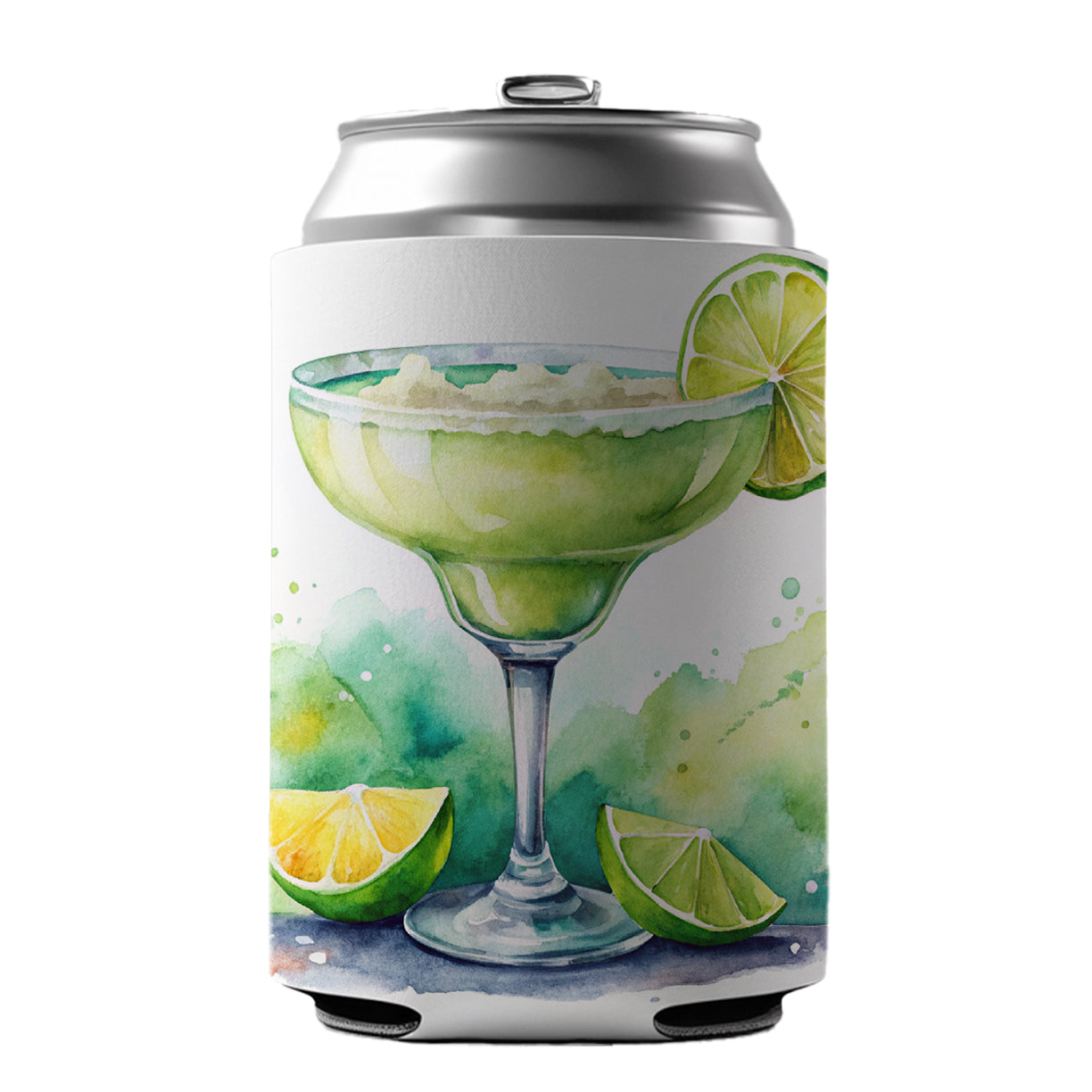 Margarita Green Drink Alcohol Can Cooler Beer Soda Drink Insulated Holder Sleeve Hugger