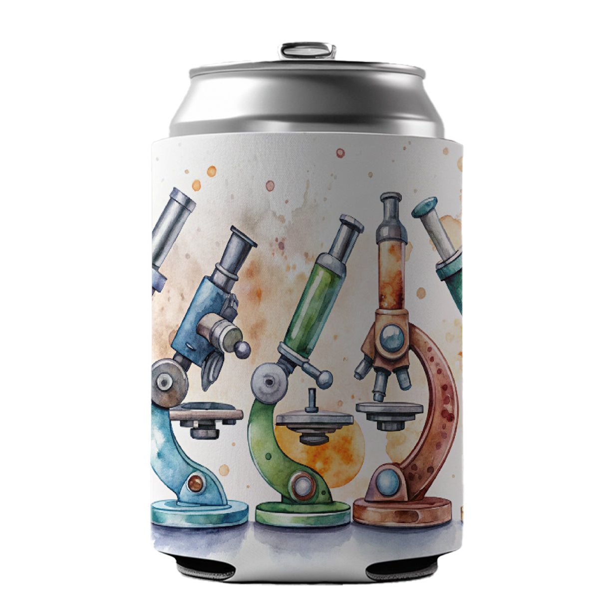 Microscopes Science Scientist Lab Biology Teacher Can Cooler Beer Soda Drink Insulated Holder Sleeve Hugger