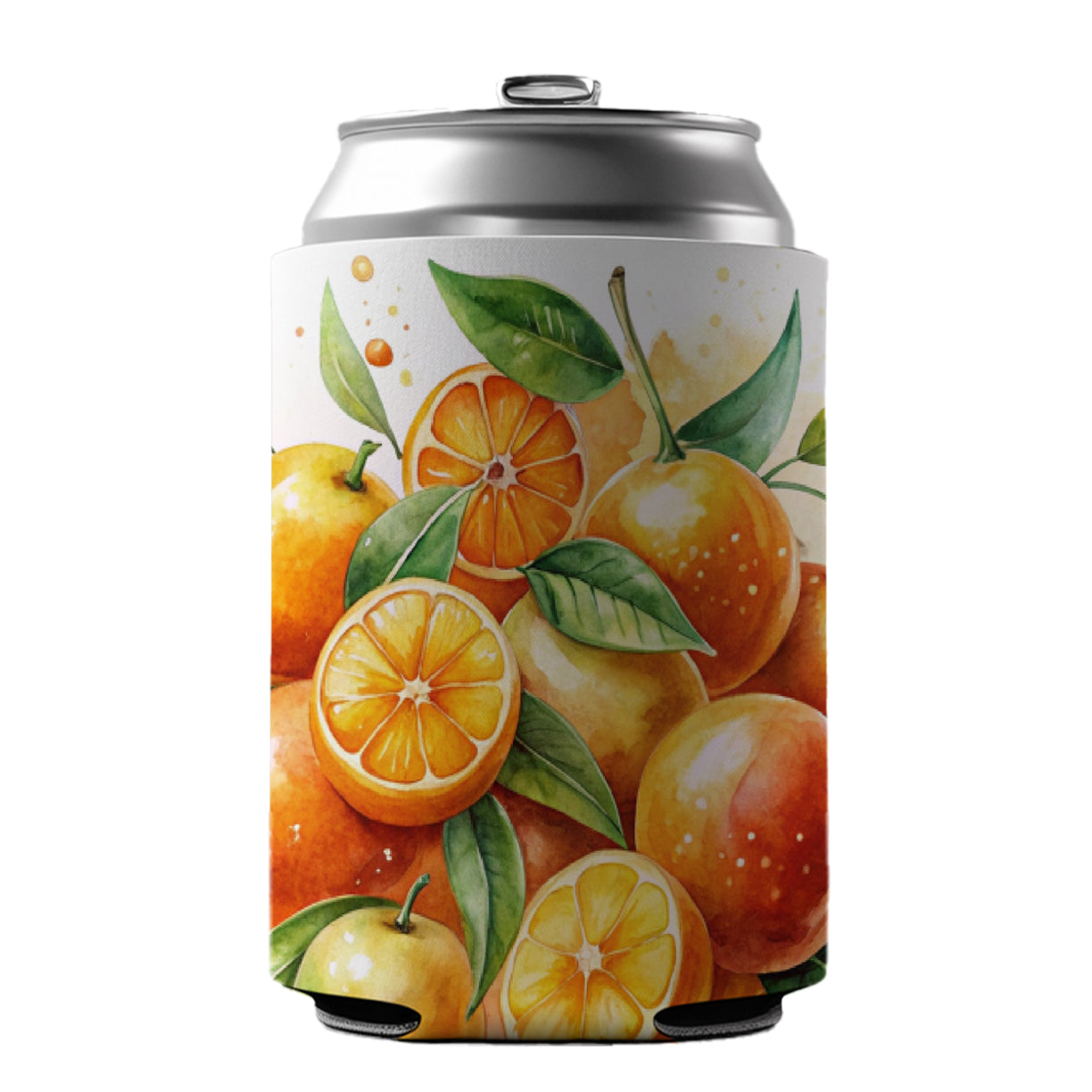 Oranges Fruit Watercolor Can Cooler Beer Soda Drink Insulated Holder Sleeve Hugger